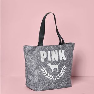 Pink heatherd tote bag